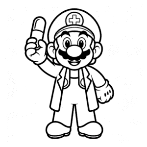 Doctor Mario Easy Drawing