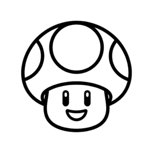 Mario Mushroom Easy Drawing