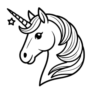 Unicorn Head Easy Drawing